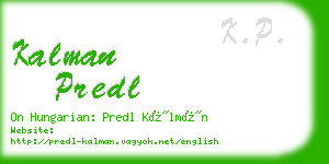 kalman predl business card